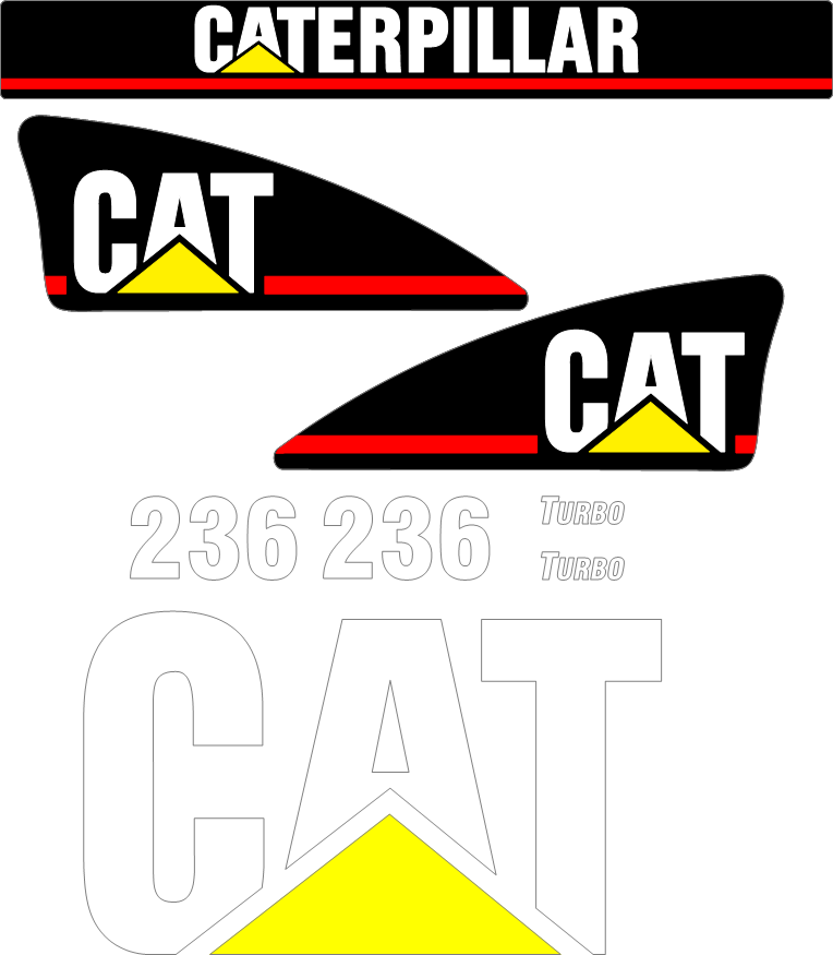 Caterpillar 236 Decal Set