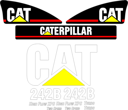 Caterpillar 242B Decal Set