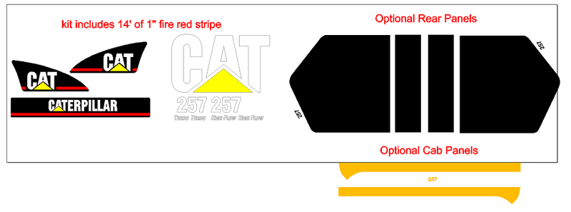 Caterpillar 257 Decal Set