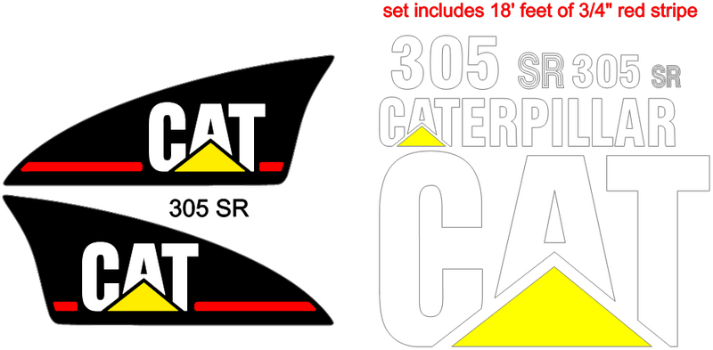 Caterpillar 305SR Decal Set