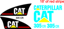 Caterpillar 305CR Decal Set