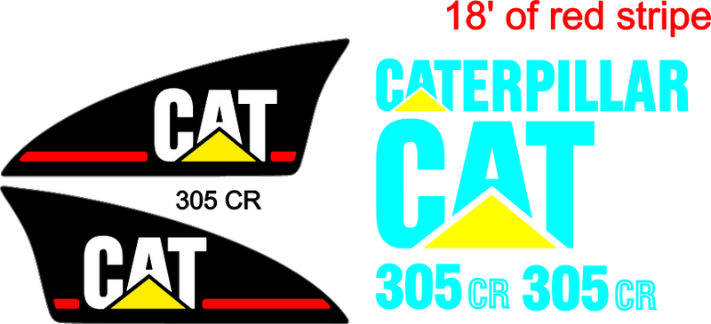 Caterpillar 305CR Decal Set