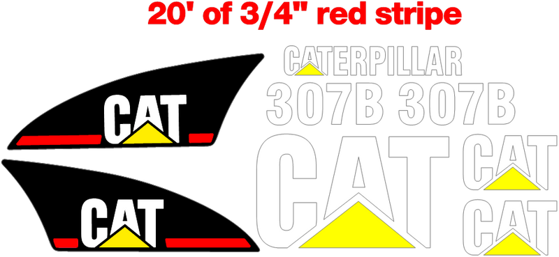 Caterpillar 307B Decal Set
