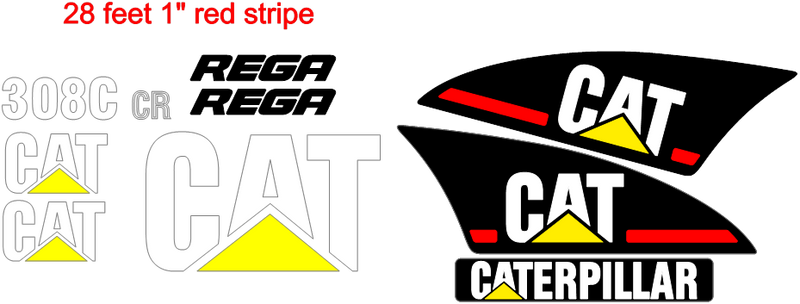 Caterpillar 308C CR Decal Set