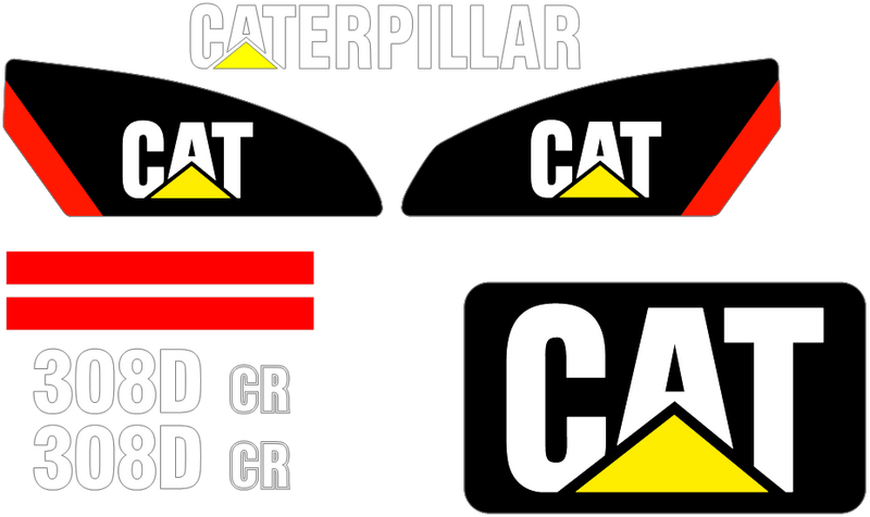 Caterpillar 308D CR Decal Set