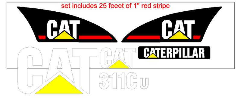 Caterpillar 311C U Decal Set