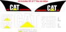 Caterpillar 312BL Decal Set
