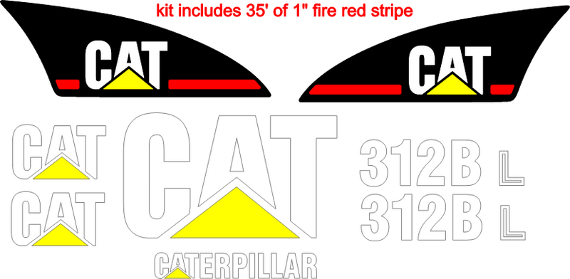Caterpillar 312BL Decal Set
