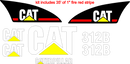 Caterpillar 312B Decal Set