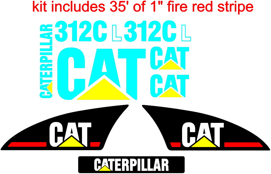 Caterpillar 312CL Decal Set