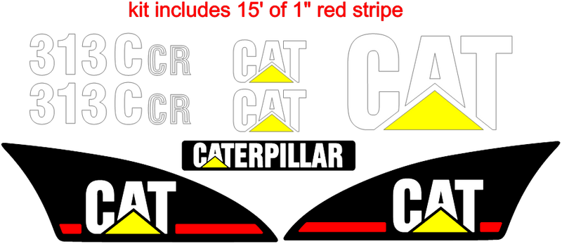 Caterpillar 313C CR Decal Set