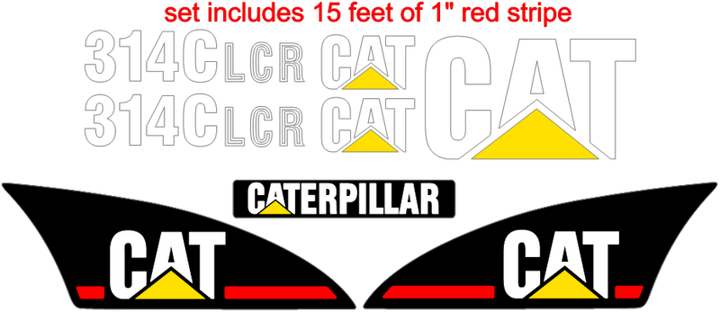 Caterpillar 314C LCR Decal Set