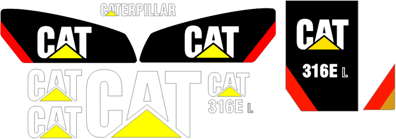 Caterpillar 316EL Decal Set