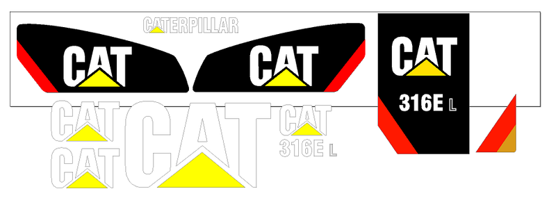 Caterpillar 316E L Decal Set