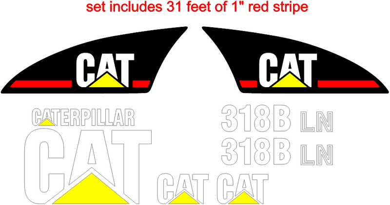 Caterpillar 318BLN Decal Set