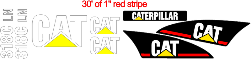 Caterpillar 318CLN Decal Set
