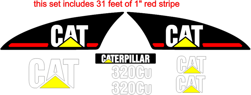 Caterpillar 320CU Decal Set