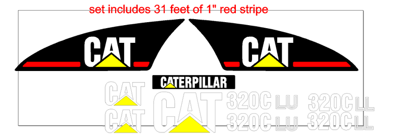 Caterpillar 320C LU Decal Set