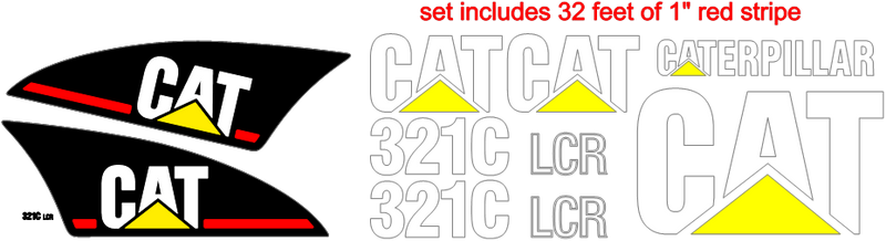 Caterpillar 321C LCR Decal Set