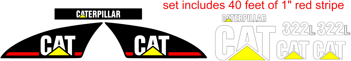 Caterpillar 322L Decal Set