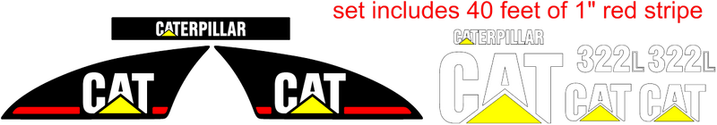 Caterpillar 322L Decal Set