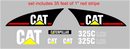 Caterpillar 325LCR Decal Set