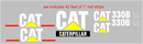 Caterpillar 330B FM Decal Set