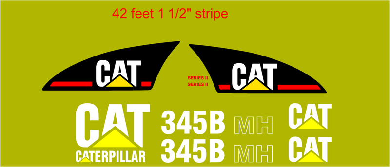 Caterpillar 345BL MH Decal Set