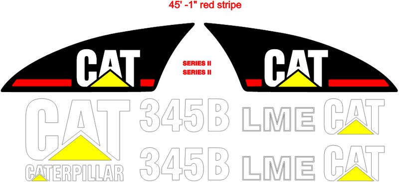Caterpillar 345B LME Decal Set