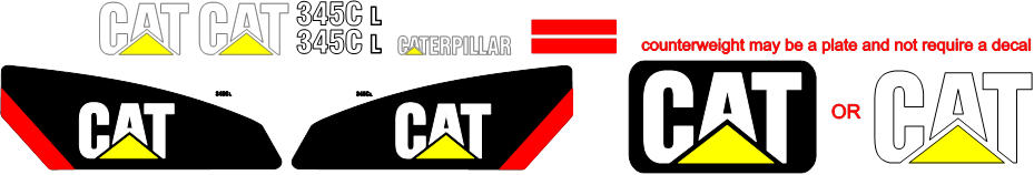 Caterpillar 345CL Decal Set