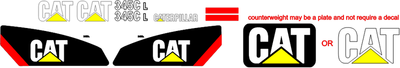 Caterpillar 345CL Decal Set