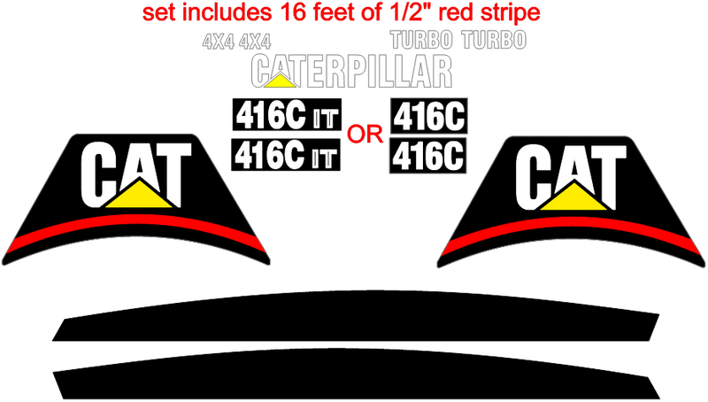 Caterpillar 416C IT Decal Set