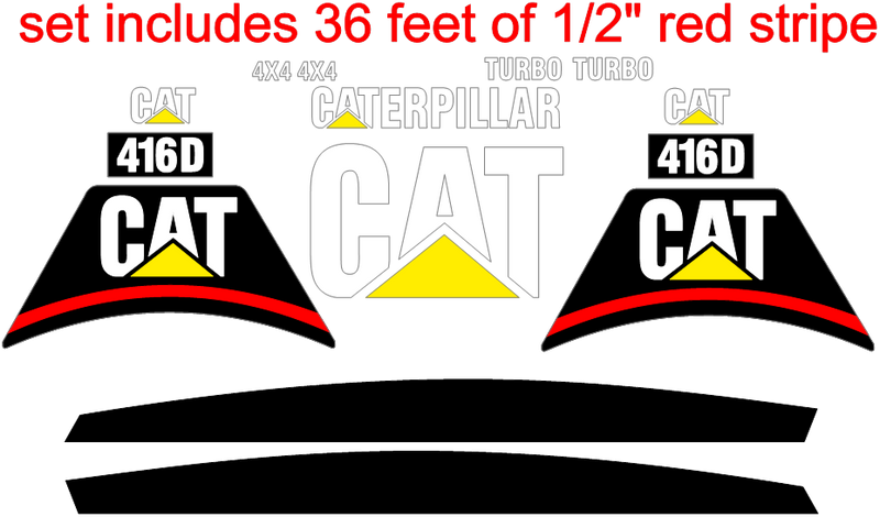Caterpillar 416D Decal Set