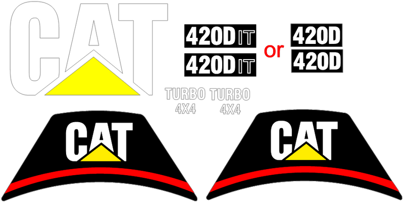 Caterpillar 420D Decal Set