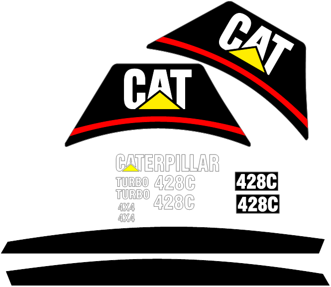 Caterpillar 428C Decal Set