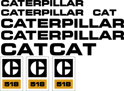 518 Sticker Caterpillar 518 LF Decal Set