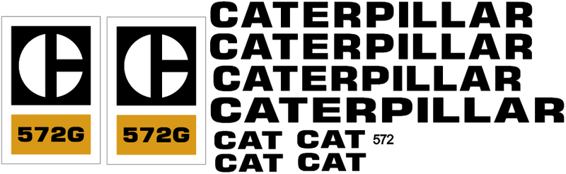 Caterpillar 572G Decal Set