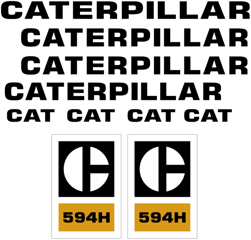 Caterpillar 594H Decal Set