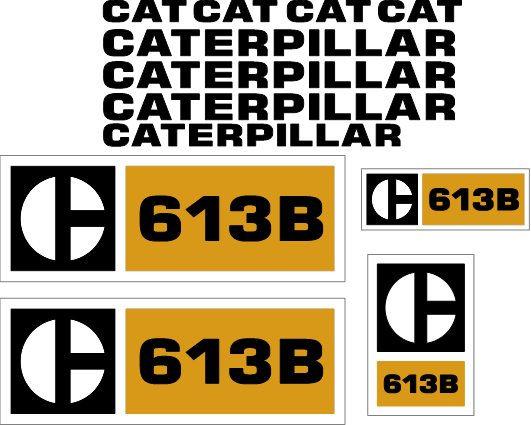 Caterpillar 613B Decal Set