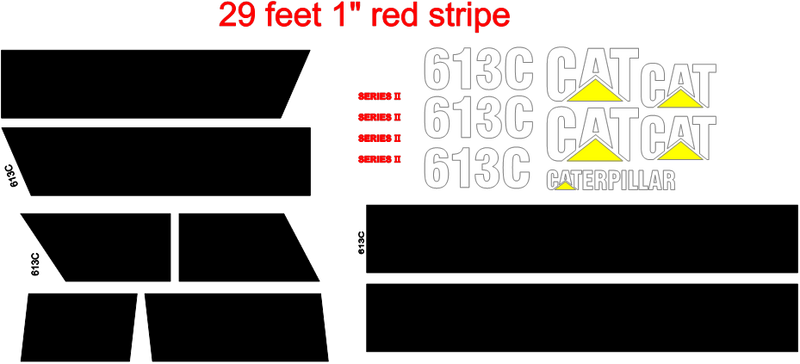 Caterpillar 613C Decal Set