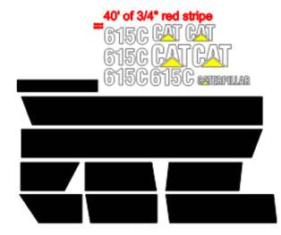 Caterpillar 615C Decal Set