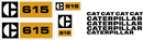 Caterpillar 615 Decal Set