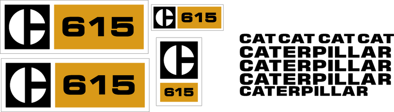 Caterpillar 615 Decal Set