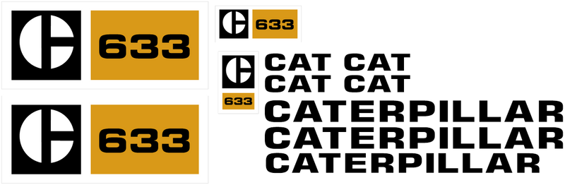 Caterpillar 633D Decal Set