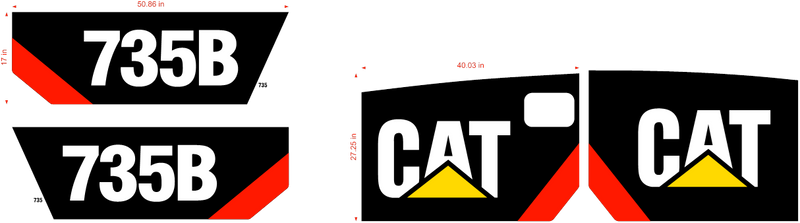 Caterpillar 735B Decal Set