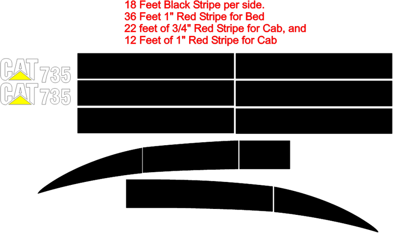 Caterpillar 735 Decal Set