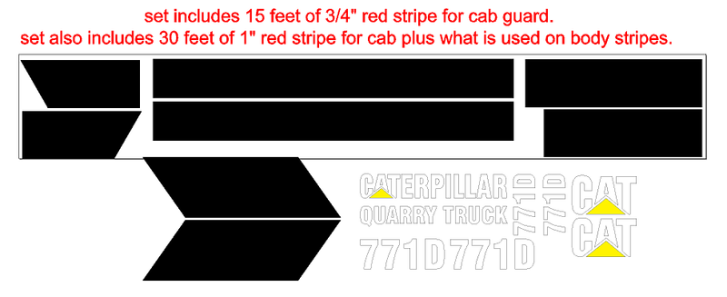 Caterpillar 771D Decal Set