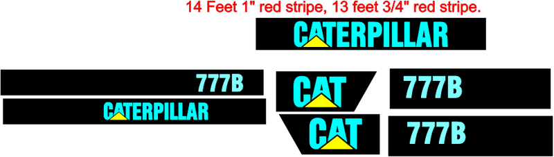 Caterpillar 777B Decal Set