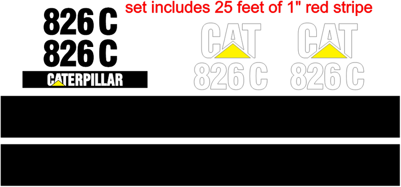 Caterpillar 826C Decal Set