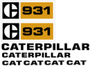 Caterpillar 931 Decal Set